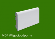 Listwa przypodłogowa MDF biała lakierowana - 80 x 12 R10 PLUS - wilgocioodporna